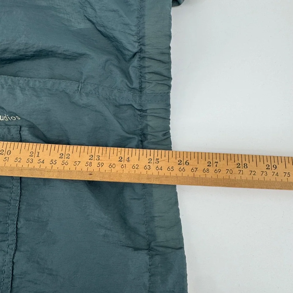 Acne Studios Anorak Jacket Mens 46 Teal Green Half Zip Nylon Windbreaker